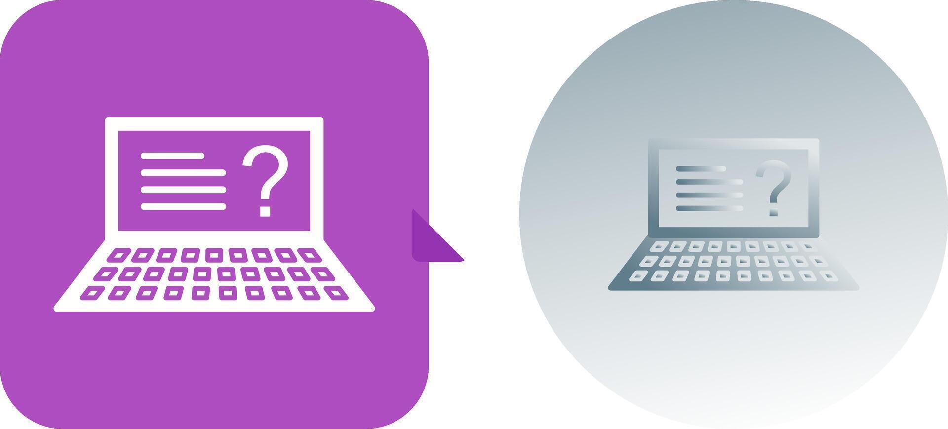 Unique Online Exam Icon Design vector