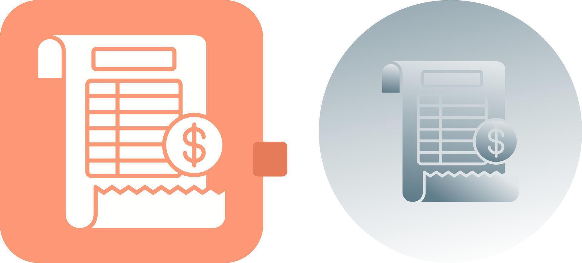 Bill Icon Design vector