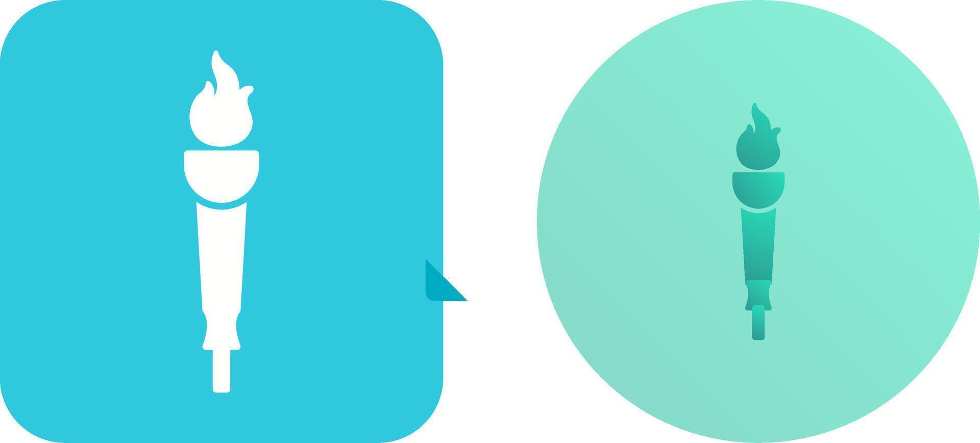 Museum Torch Icon Design vector