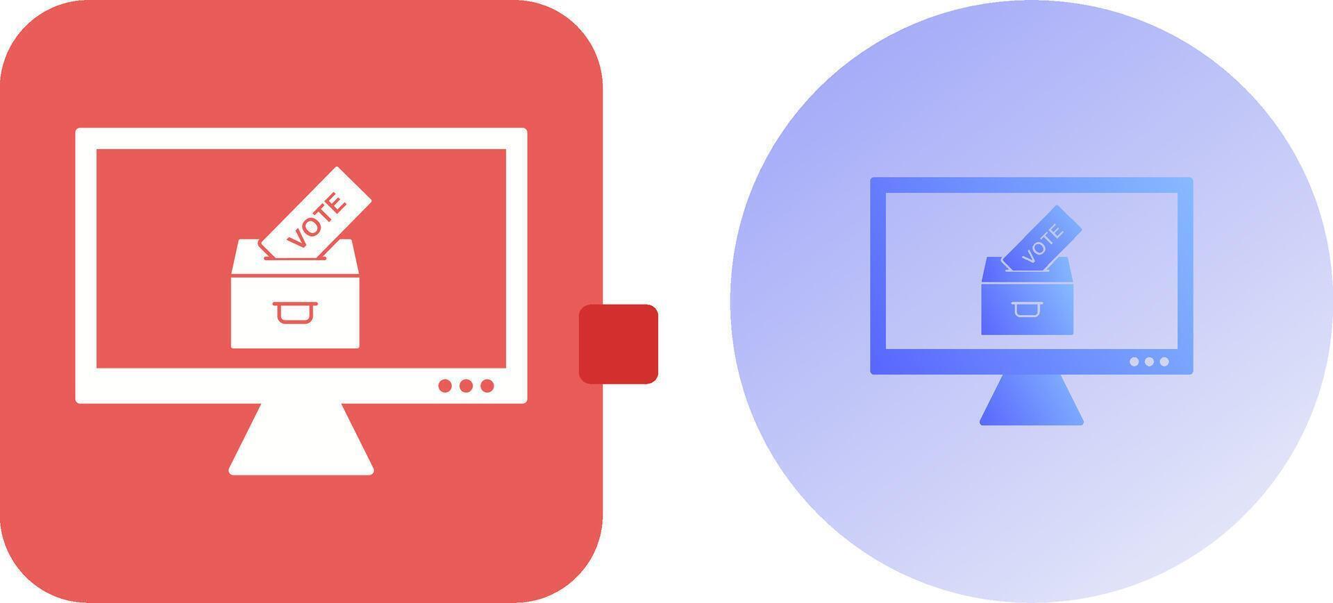 Online Vote Icon Design vector
