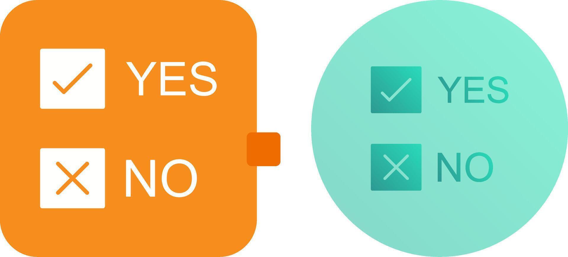 Yes No Option Icon Design 44474660 Vector Art at Vecteezy