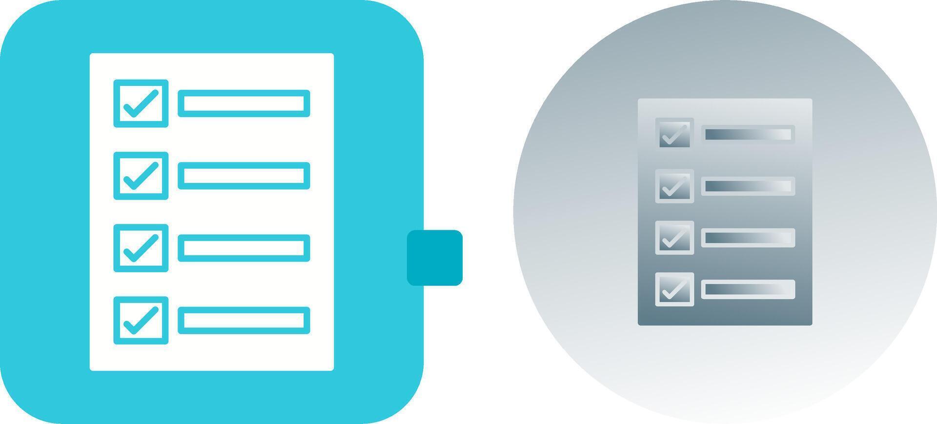 Filling Ballot Paper Icon Design vector