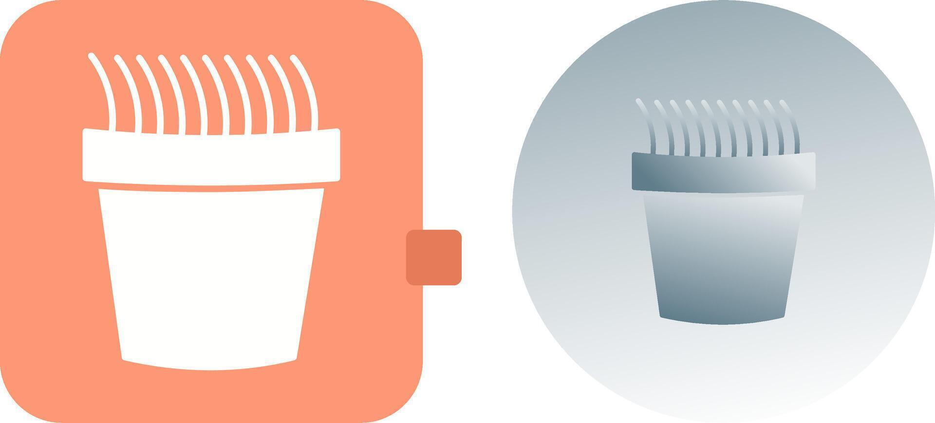 Grass Pot Icon Design vector