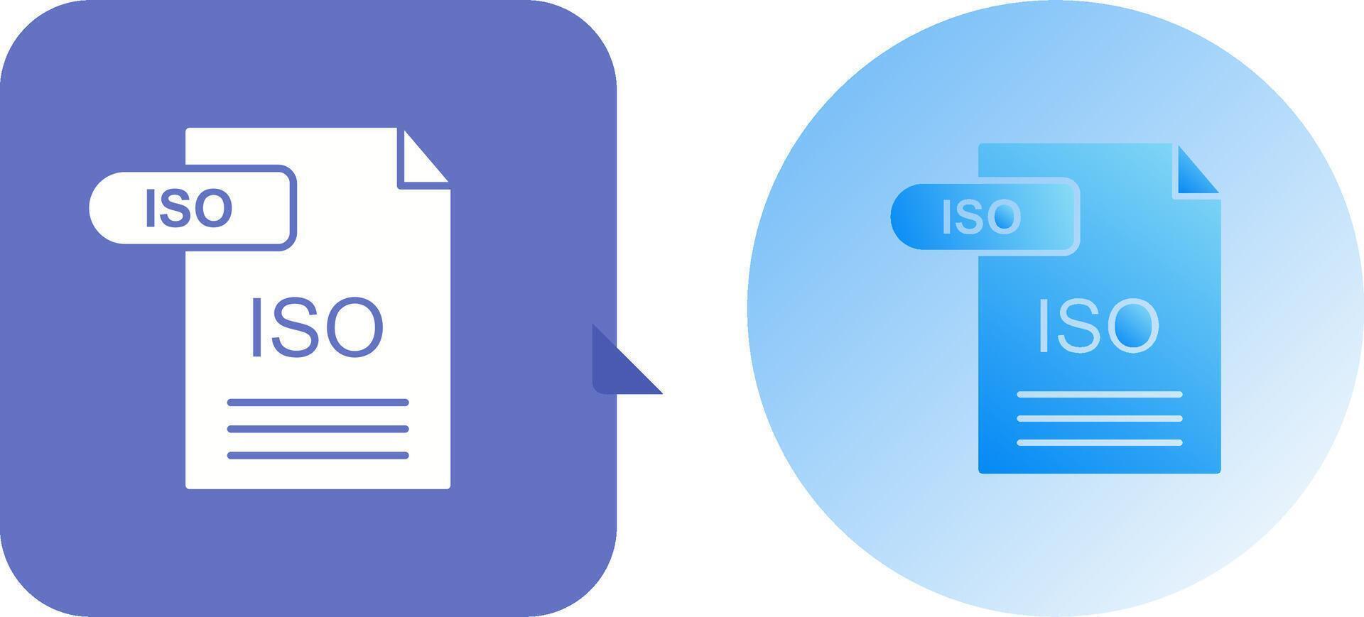 ISO Icon Design vector
