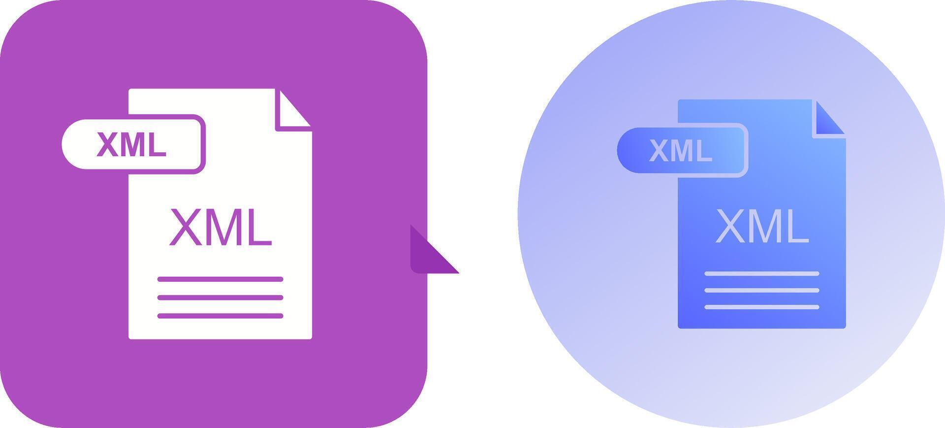 XML Icon Design vector