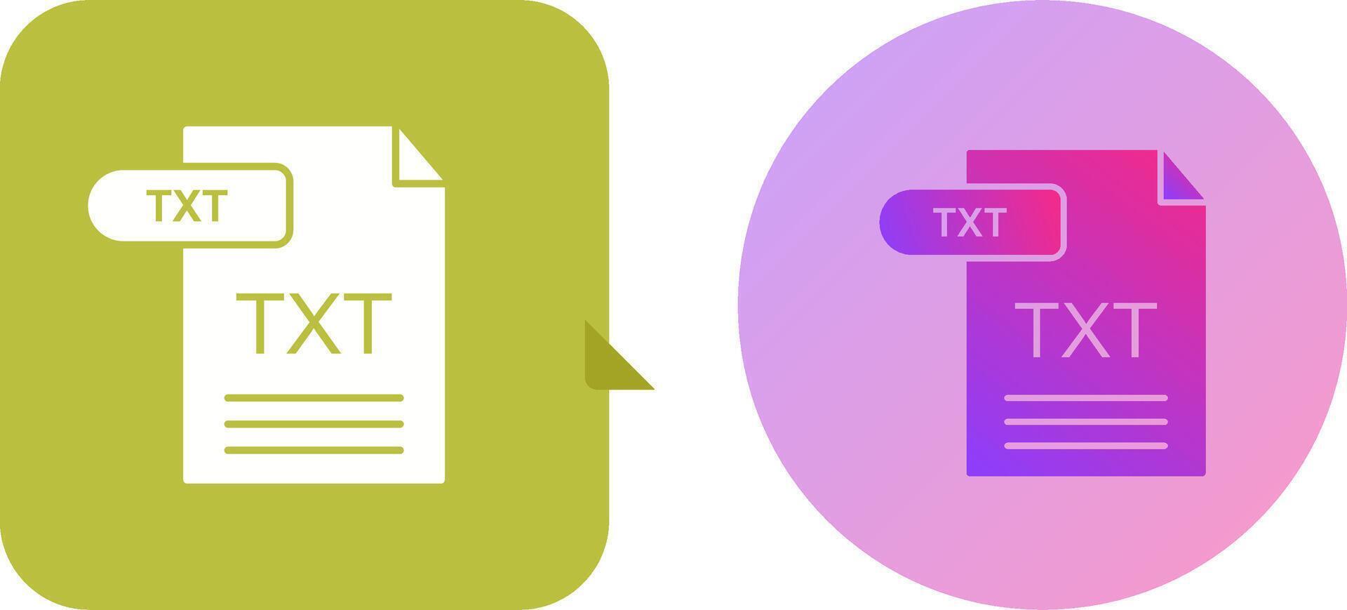 TXT Icon Design vector