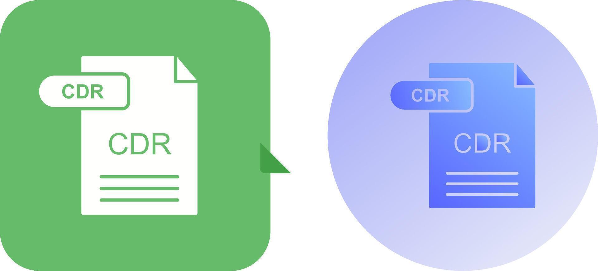 CDR Icon Design vector