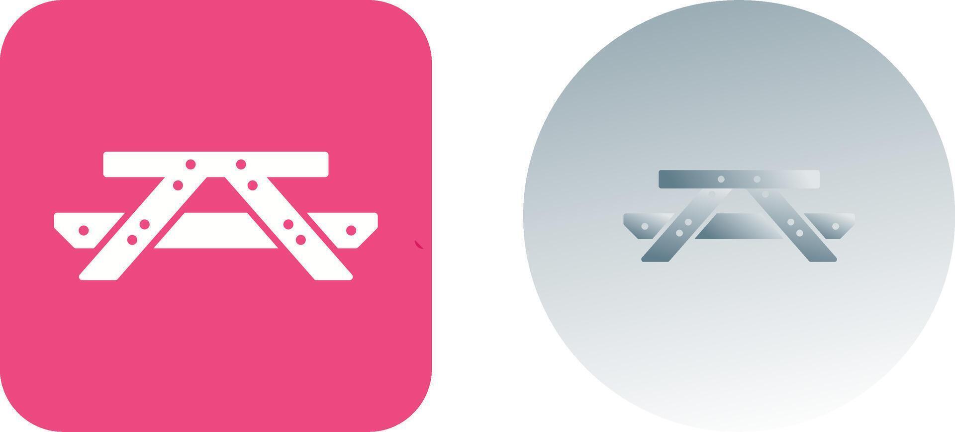 Picnic of Table Icon Design vector