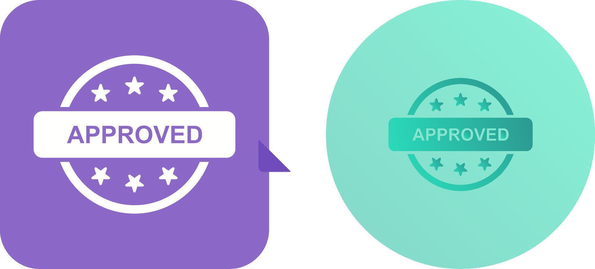 Approved Icon Design vector