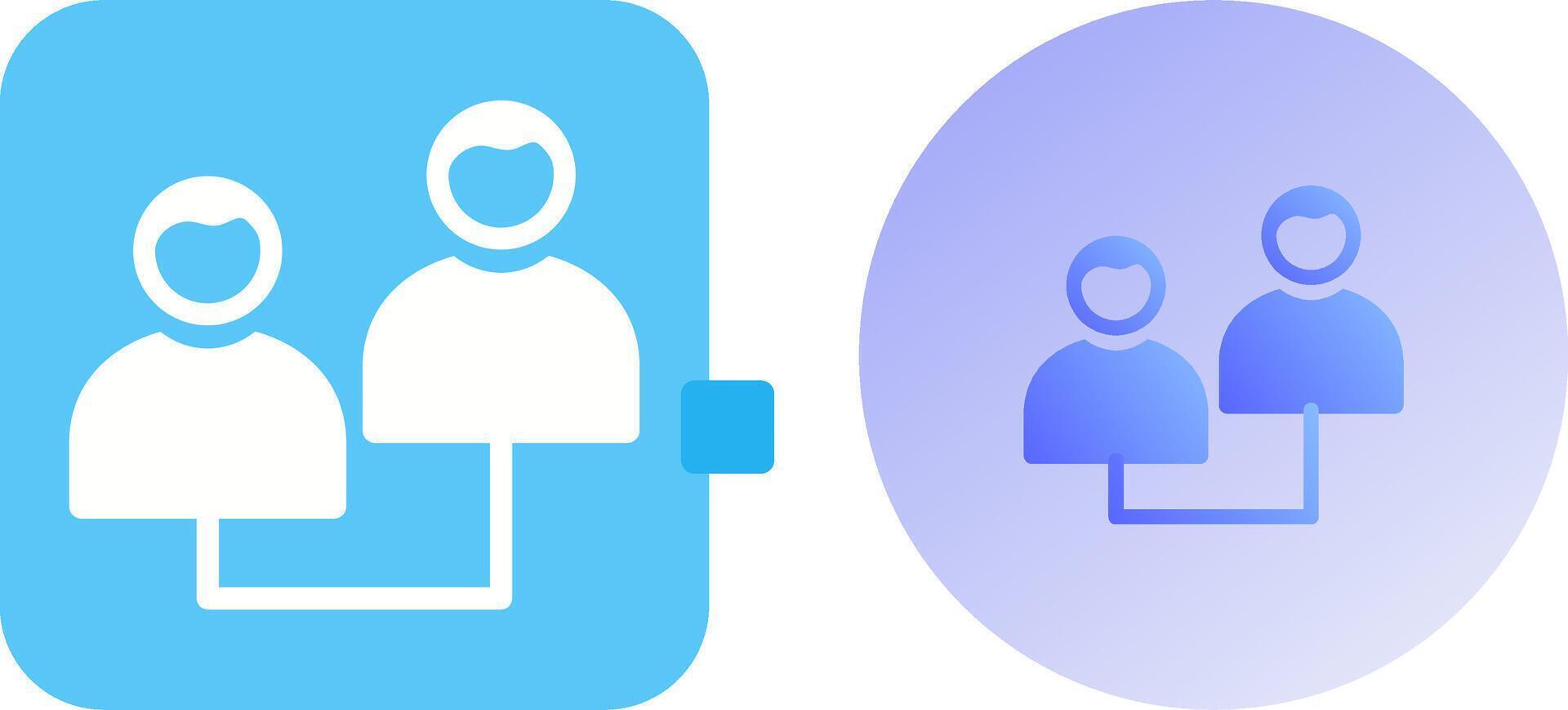 Connected Profiles Icon Design vector