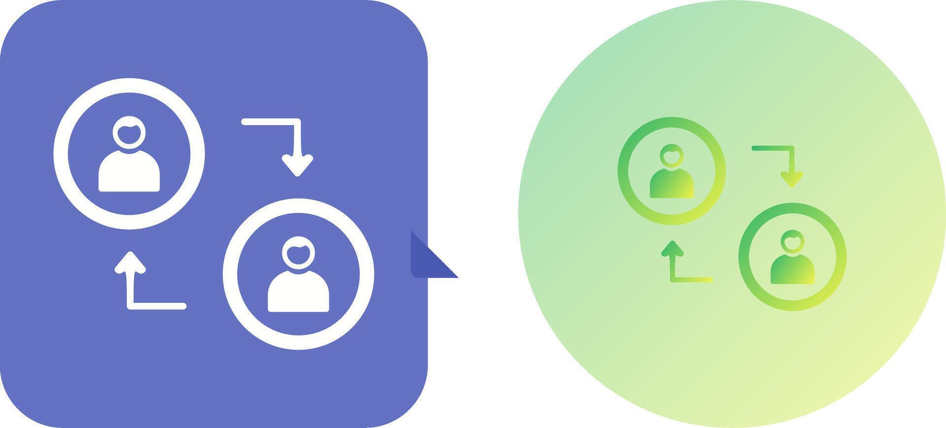 Connected Profiles Icon Design vector