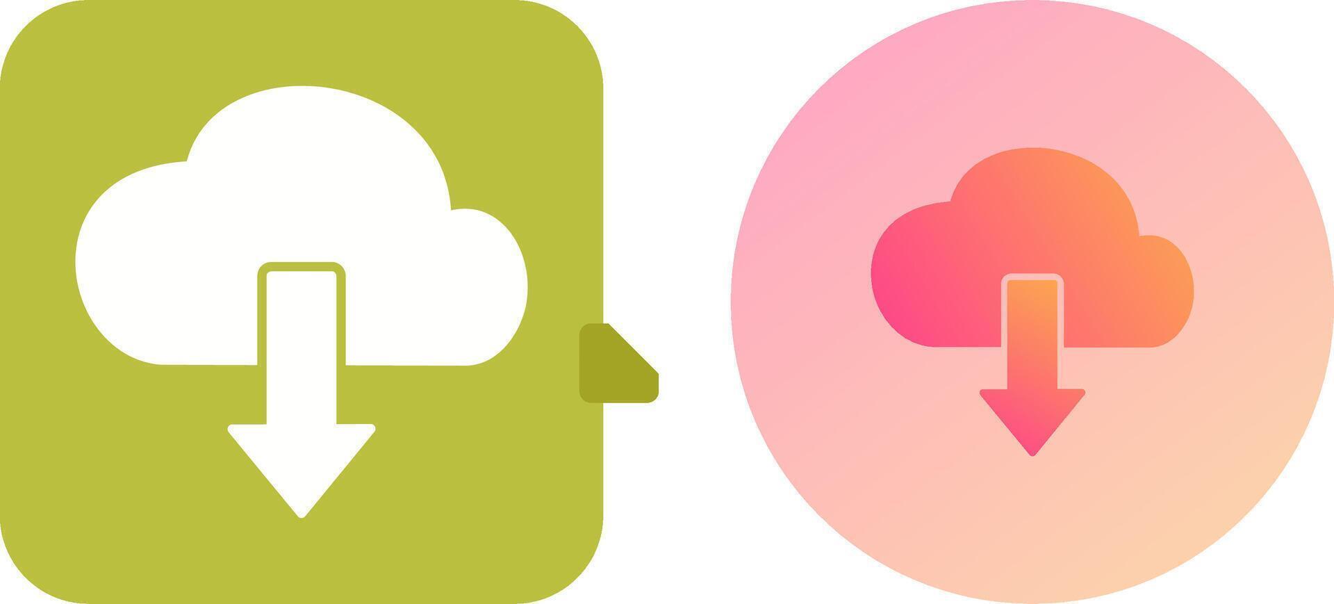 Download from Cloud Icon Design vector