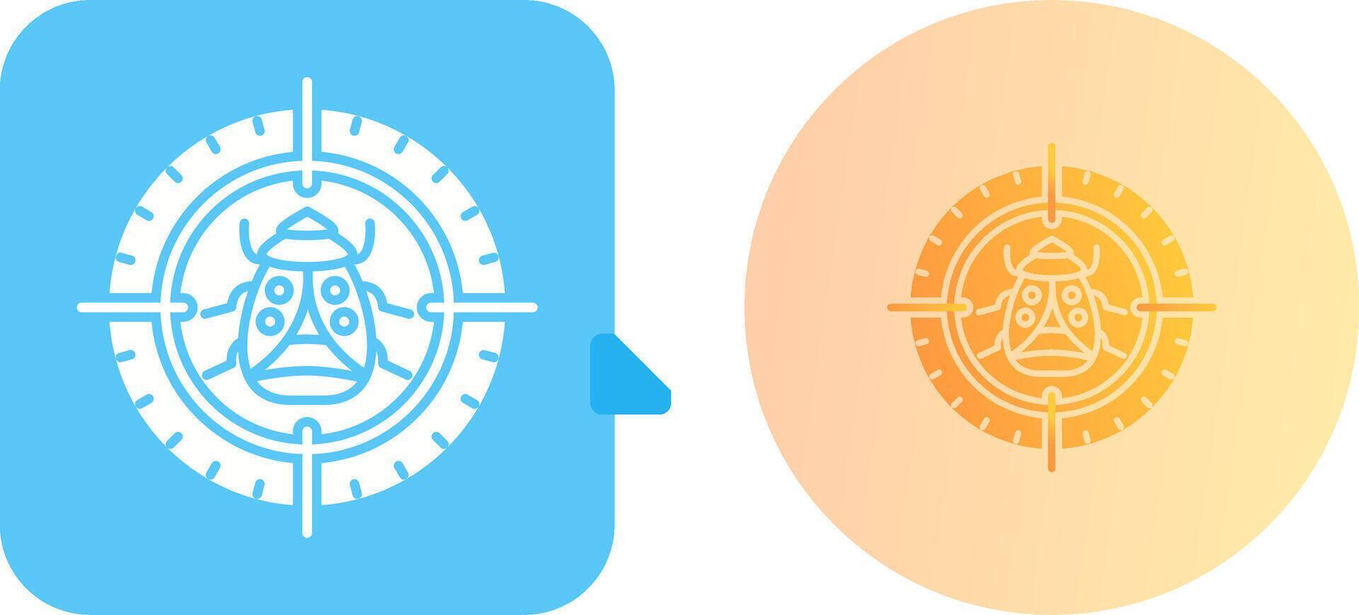 Bug Target Icon Design vector