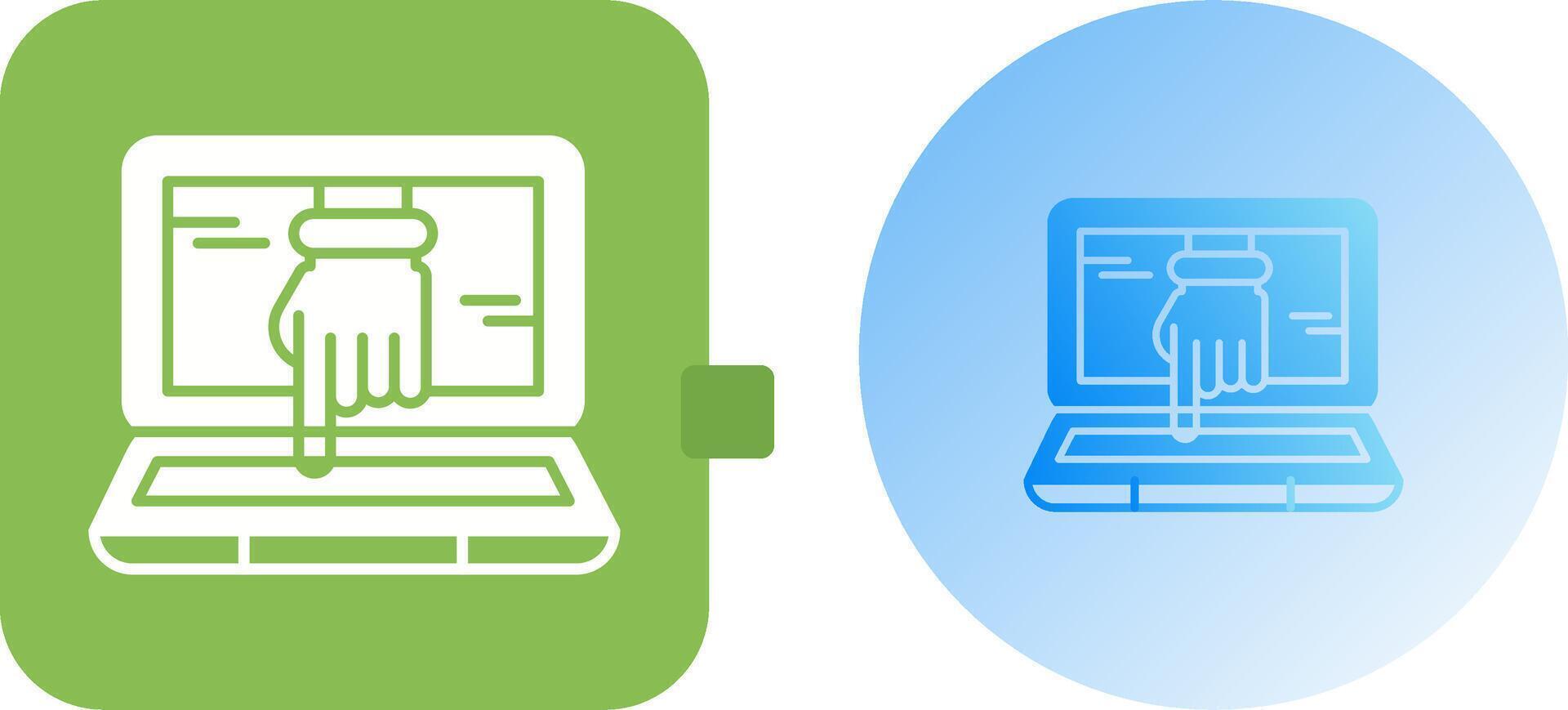 Computer Hacking Icon Design vector
