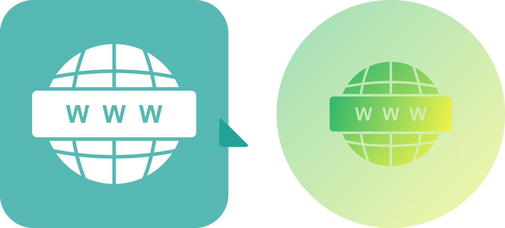 World Wide Web Icon Design vector