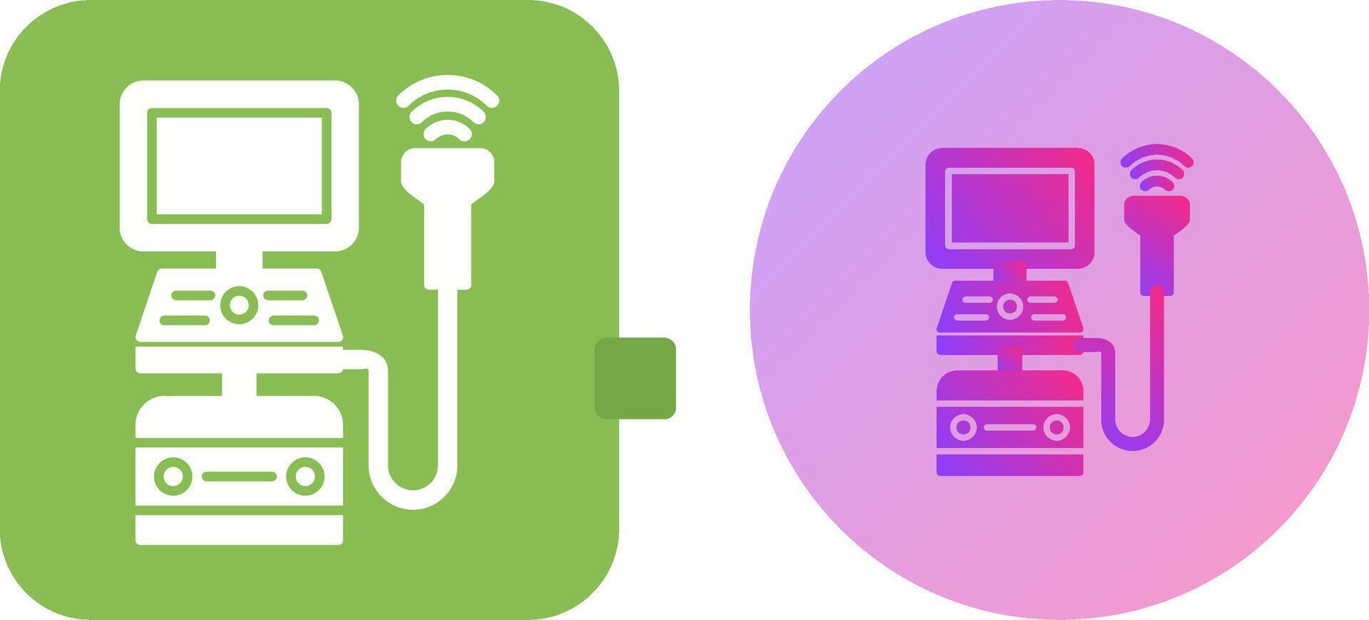 Ultrasound Machine Icon Design vector