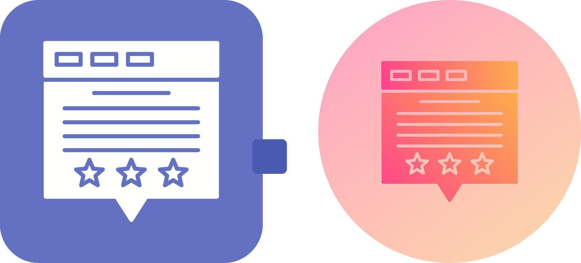 Review Icon Design vector