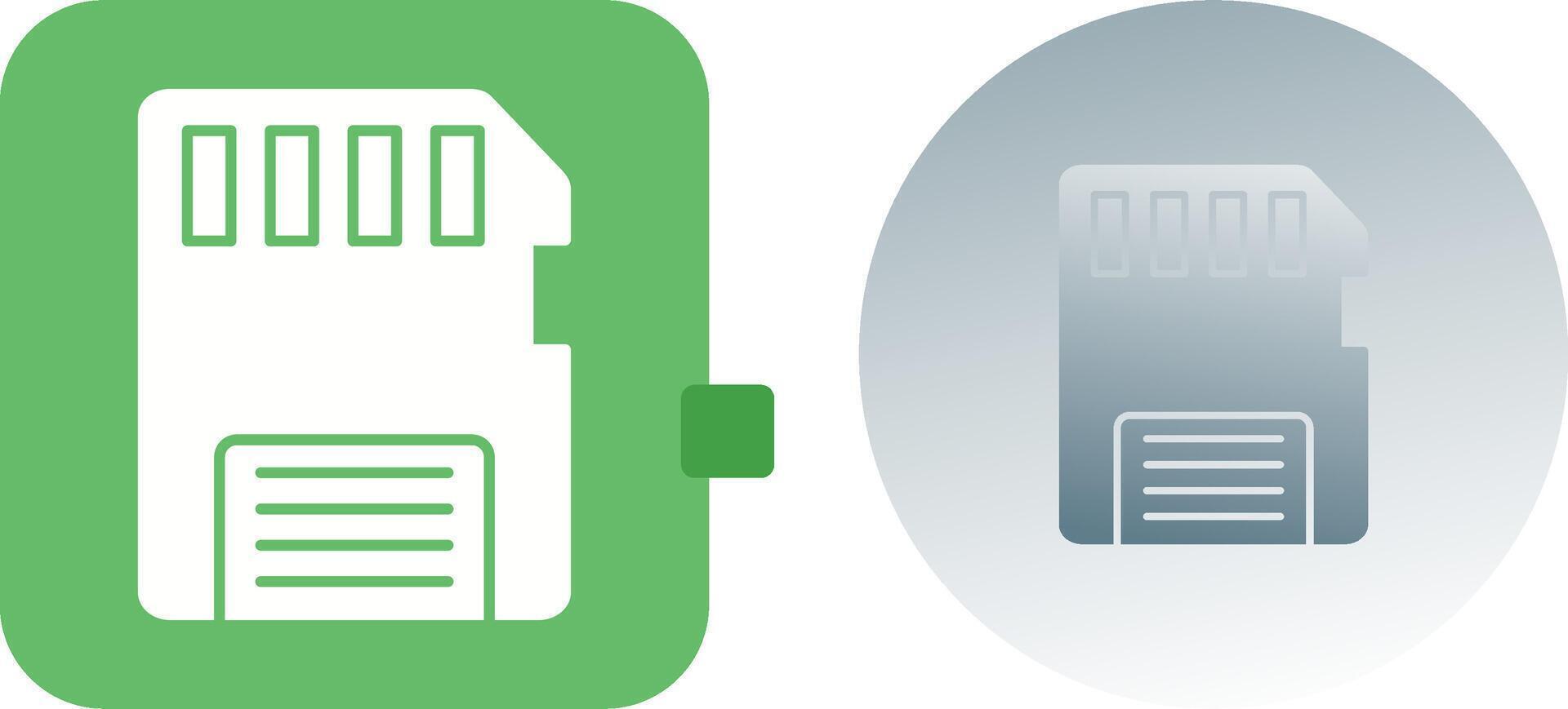 Memory Card Icon Design vector