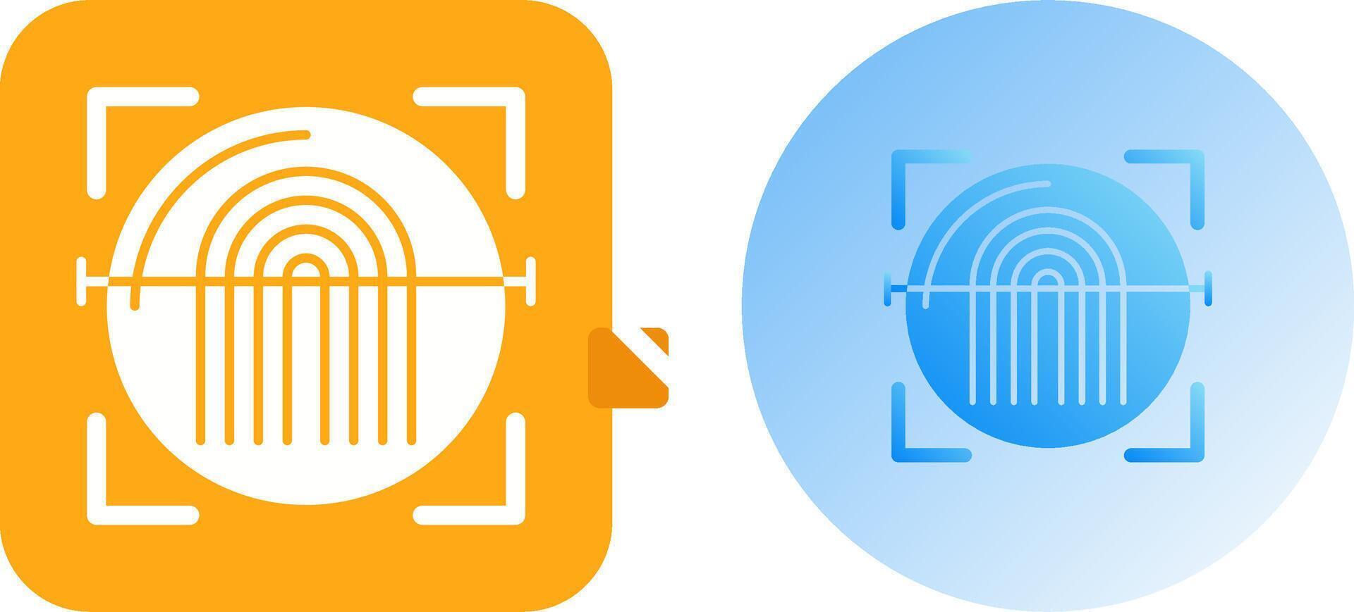 Fingerprint Scanner Icon Design vector