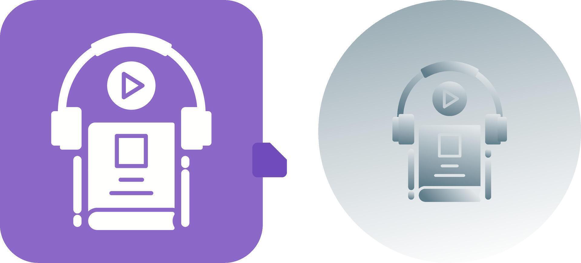 Audio Book Icon Design vector