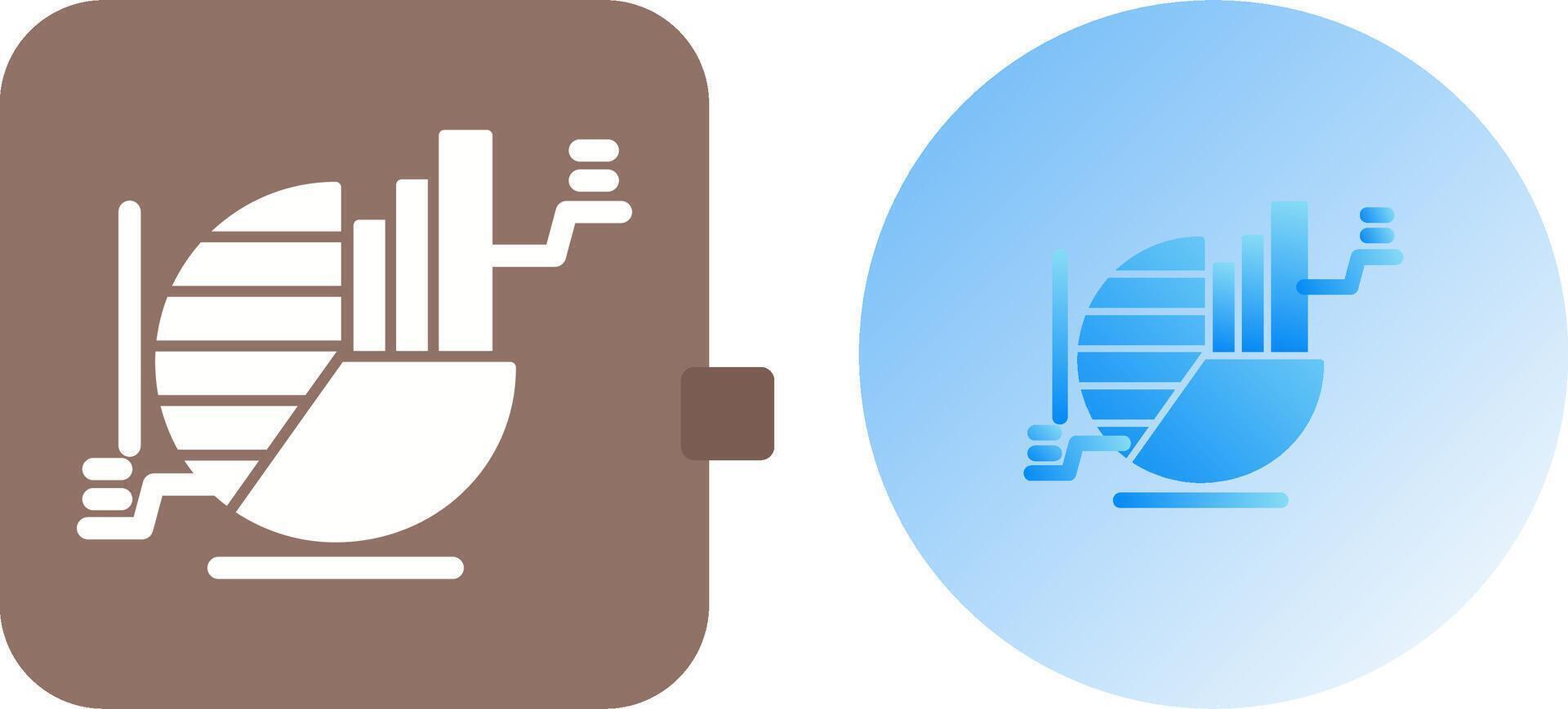 Pie Chart Icon Design vector