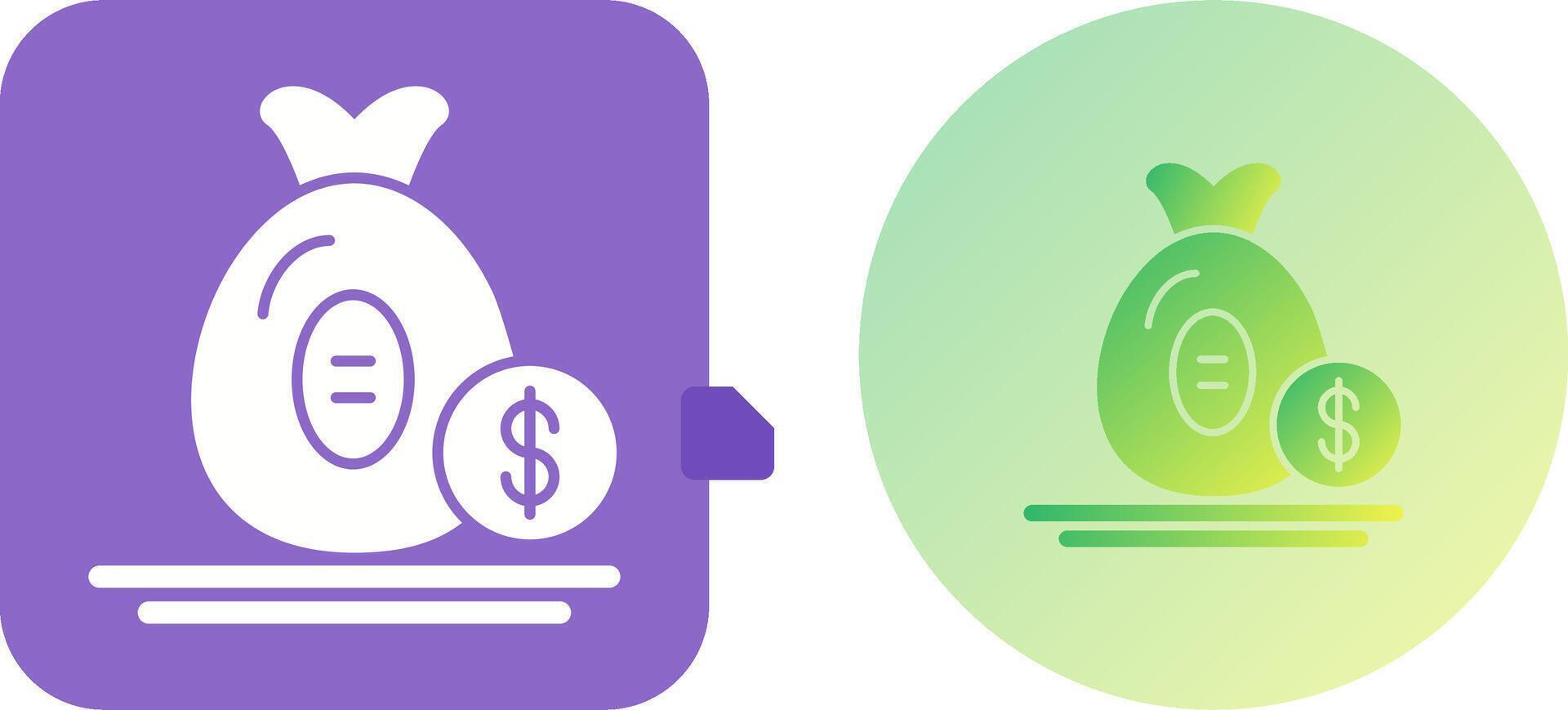Money Bag Icon Design vector