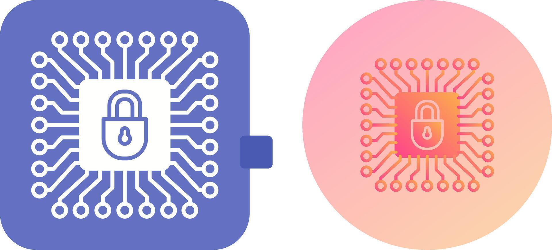 Cyber Protection Icon Design vector
