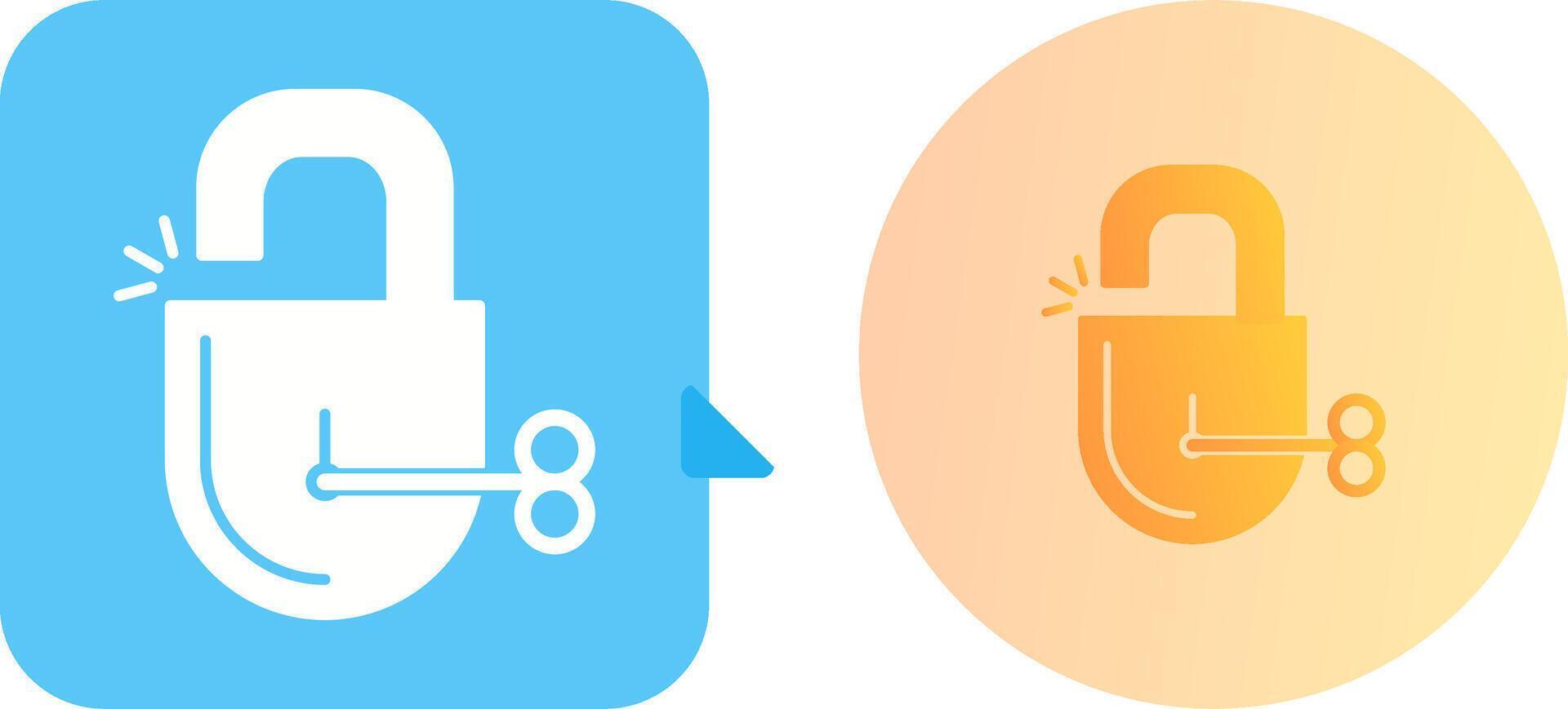 Unlock Icon Design vector