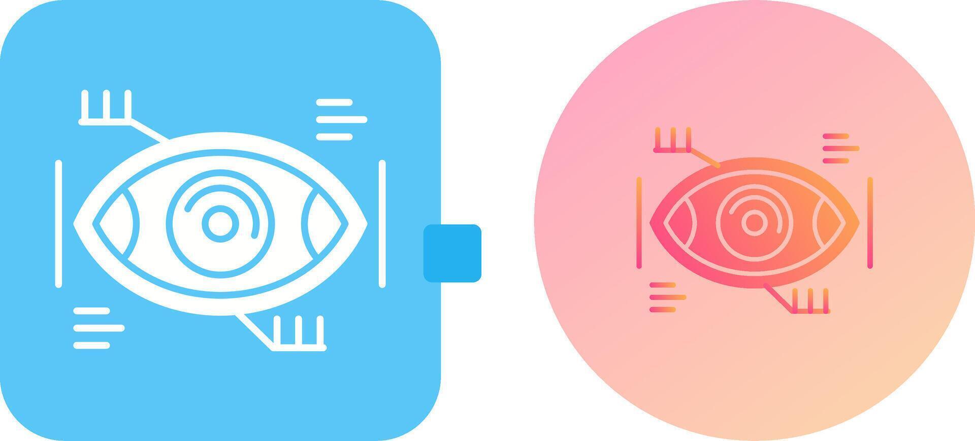 Eye Recongnition Icon Design vector