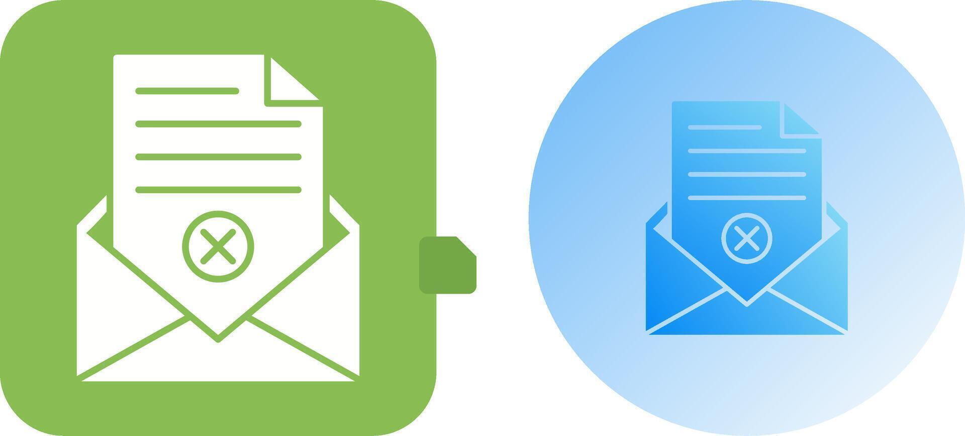 Rejection Of A Letter Icon Design vector
