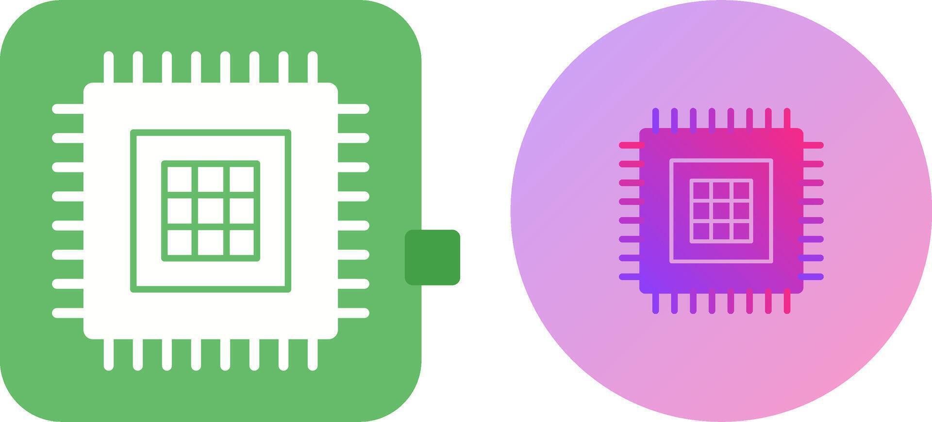 Processor Icon Design vector