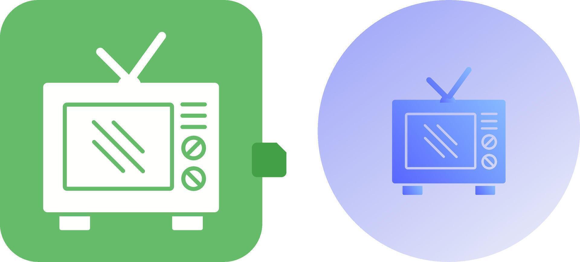 Old TV Icon Design vector