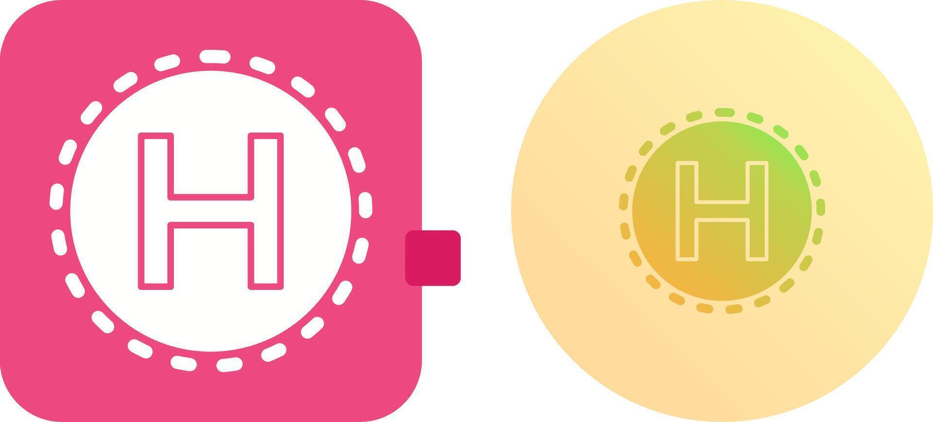 Helipad Icon Design vector