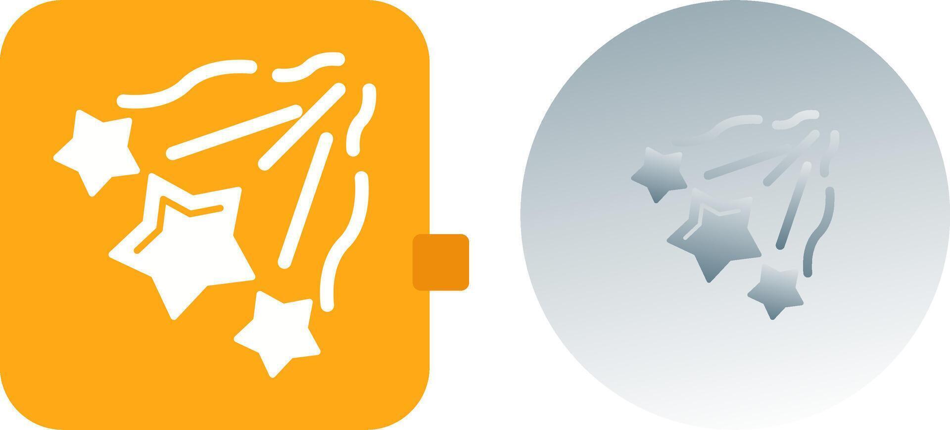 Falling Stars Icon Design vector