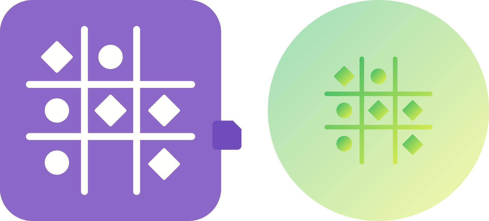 Tic Tac Toe Icon Design vector