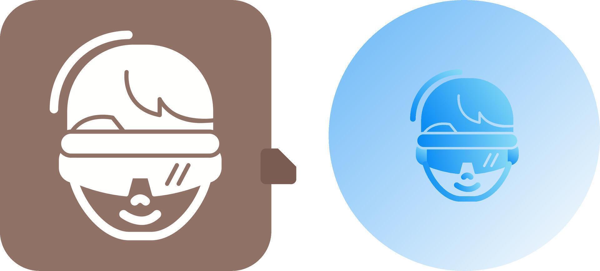 virtual Reality Glasses Icon Design vector