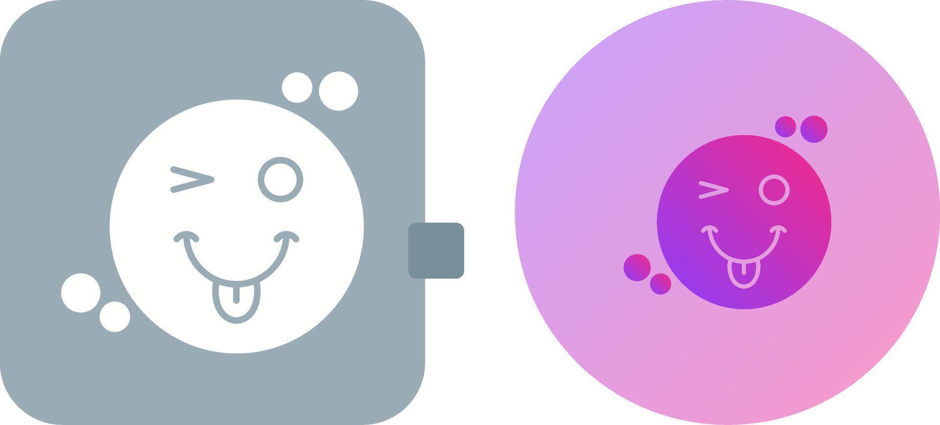 Tongue Out Icon Design vector