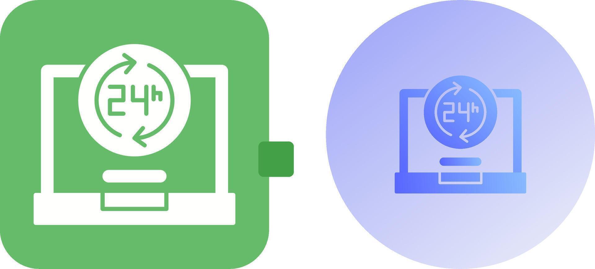 24 Hours Icon Design vector