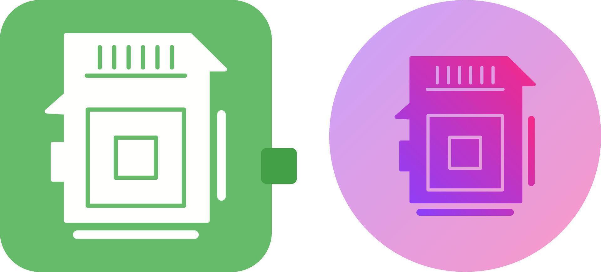 Sd Card Icon Design vector