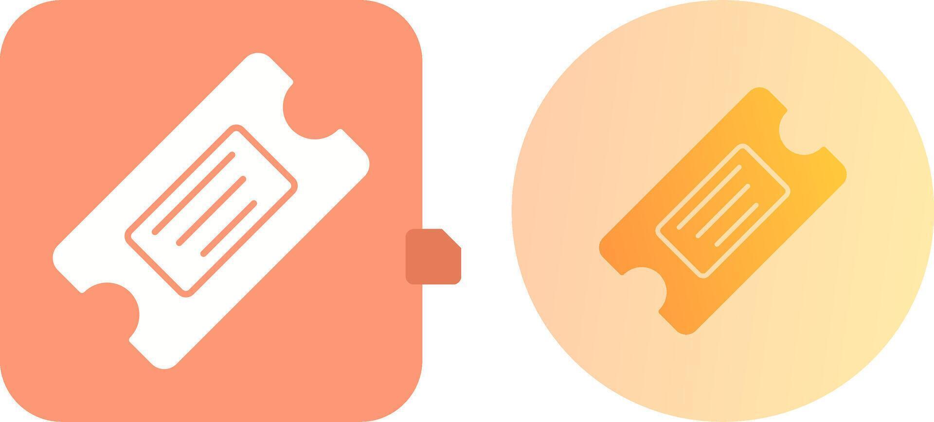 Ticket Icon Design vector