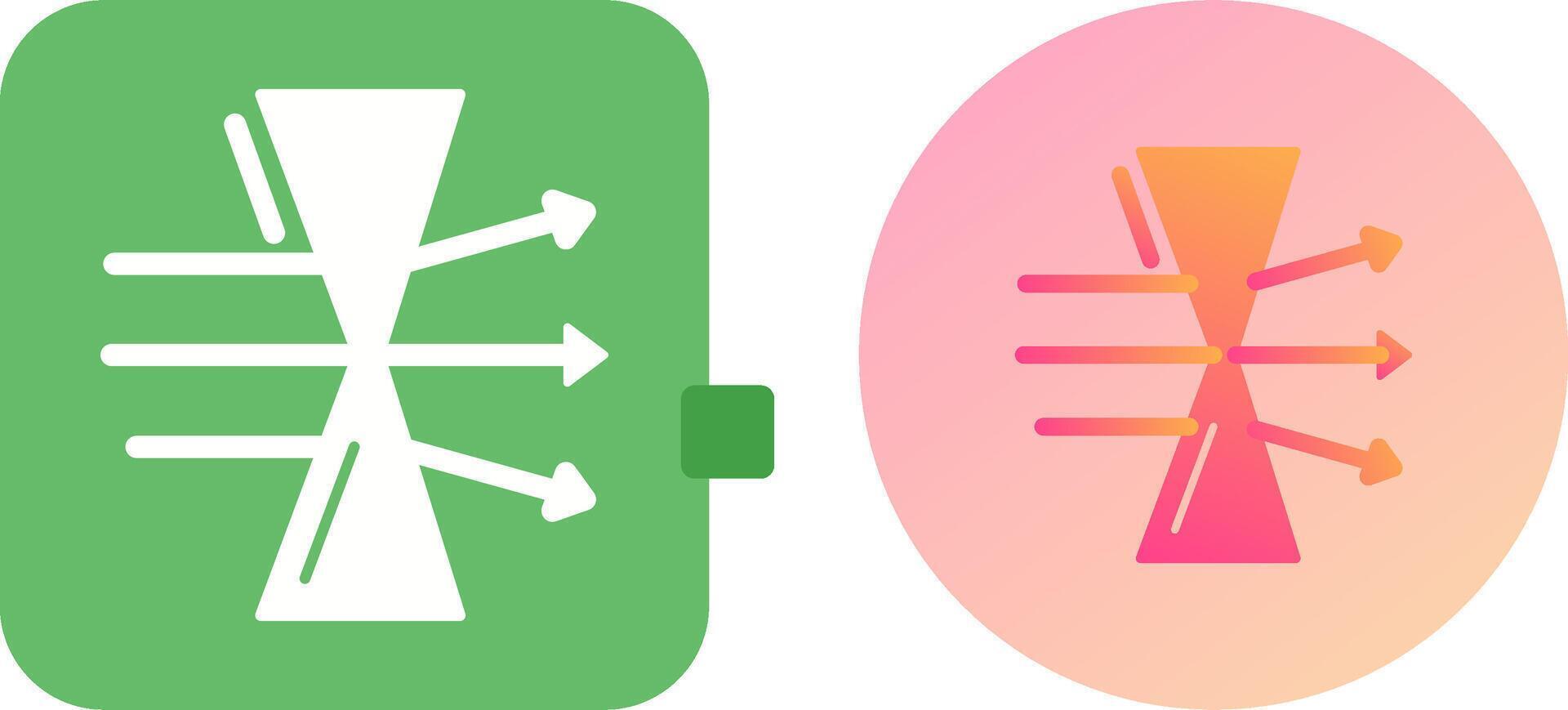 Dispersion Icon Design vector