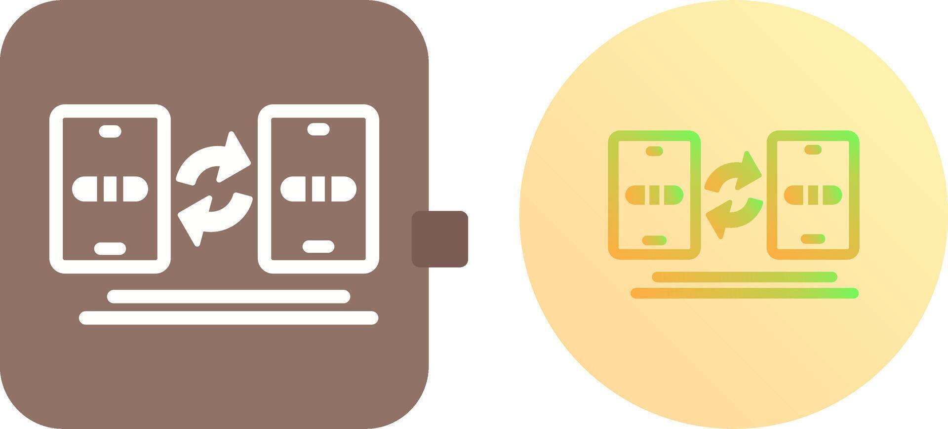Data Transfer Icon Design vector