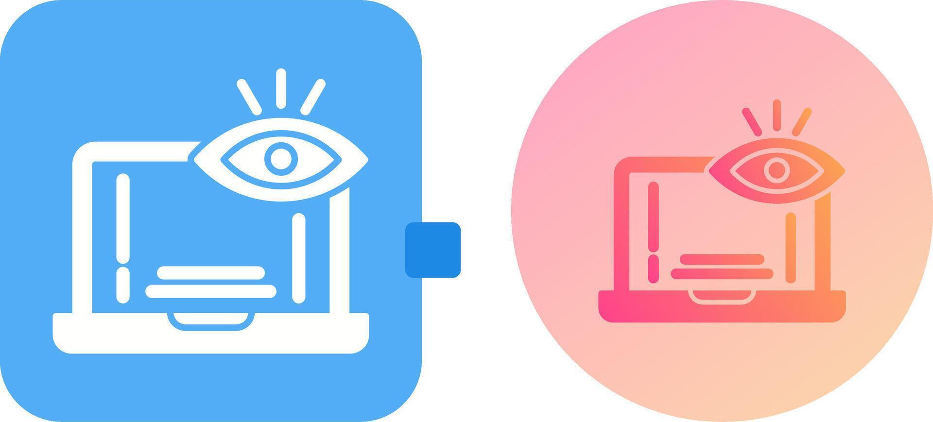 Monitoring Icon Design vector