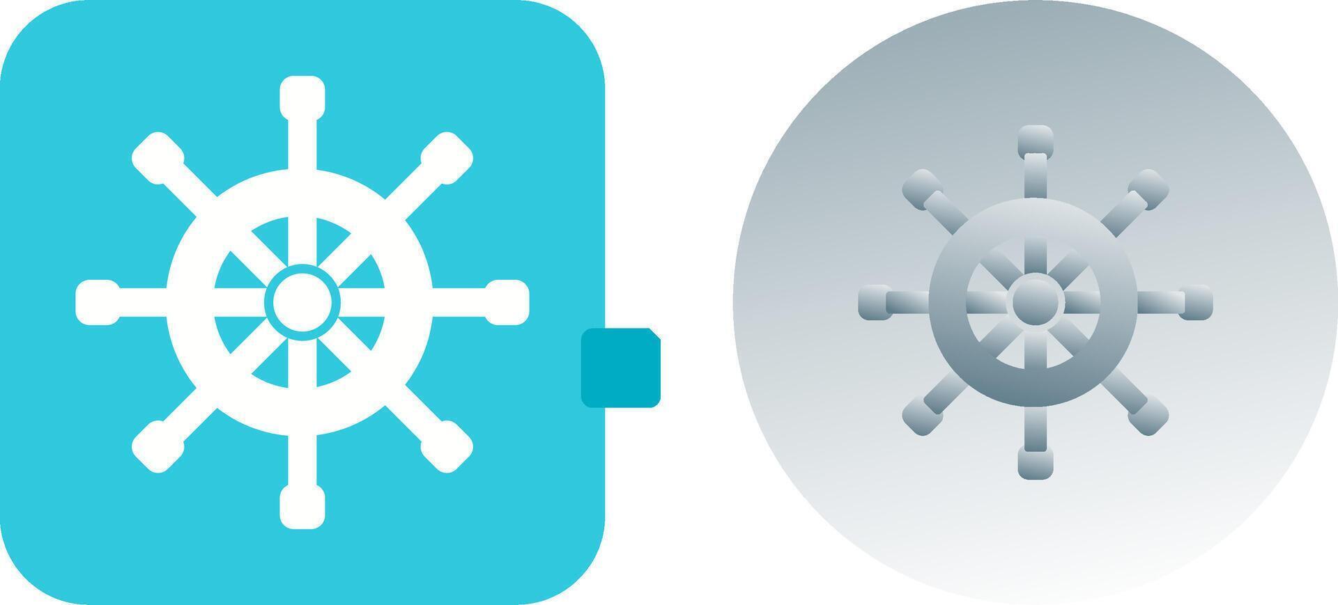 Rudder Icon Design vector