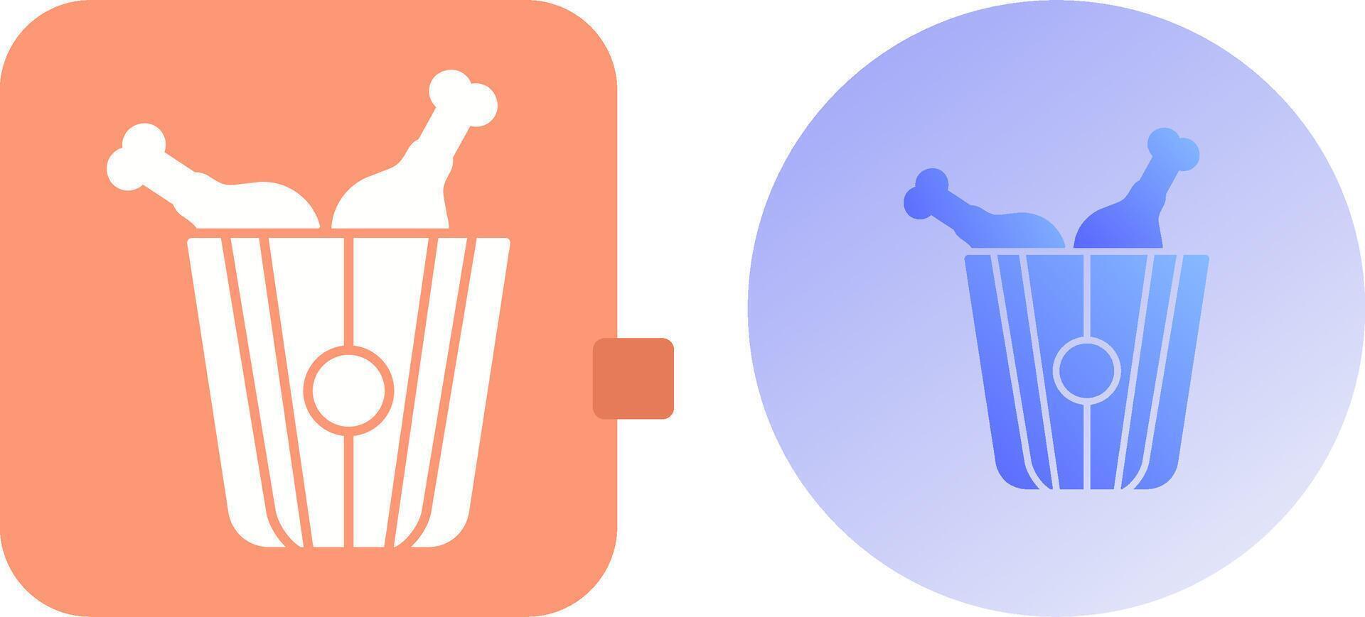 Fried Chicken Icon Design vector