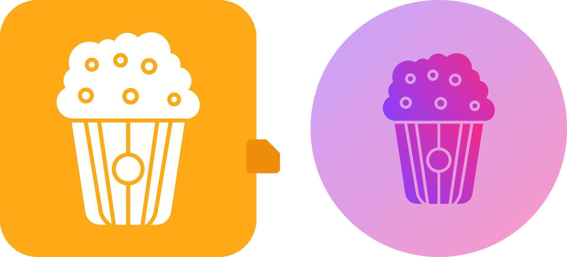Pop corn Icon Design vector