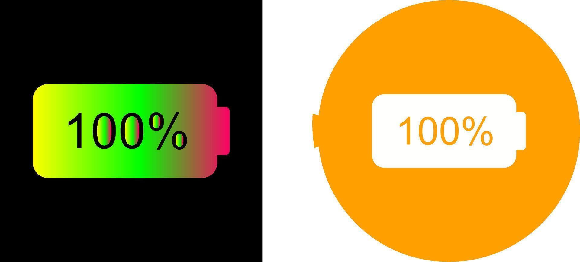 Unique Full Battery Icon Design vector