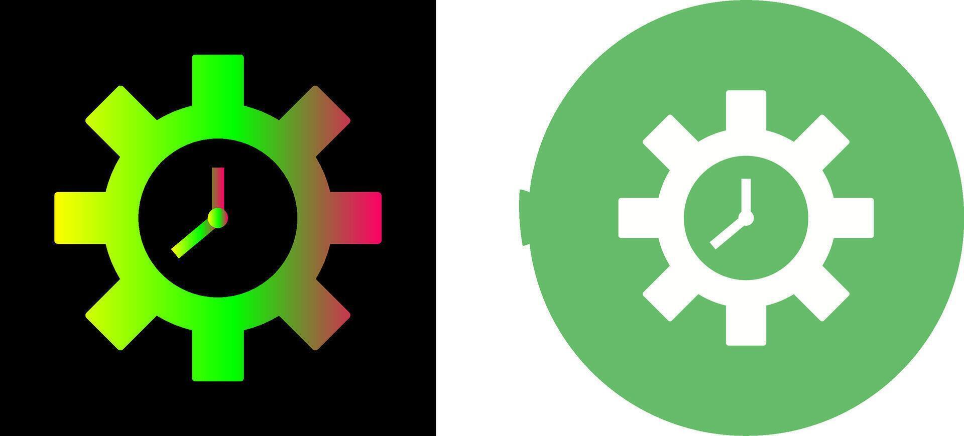Unique Time Optimization Icon Design vector