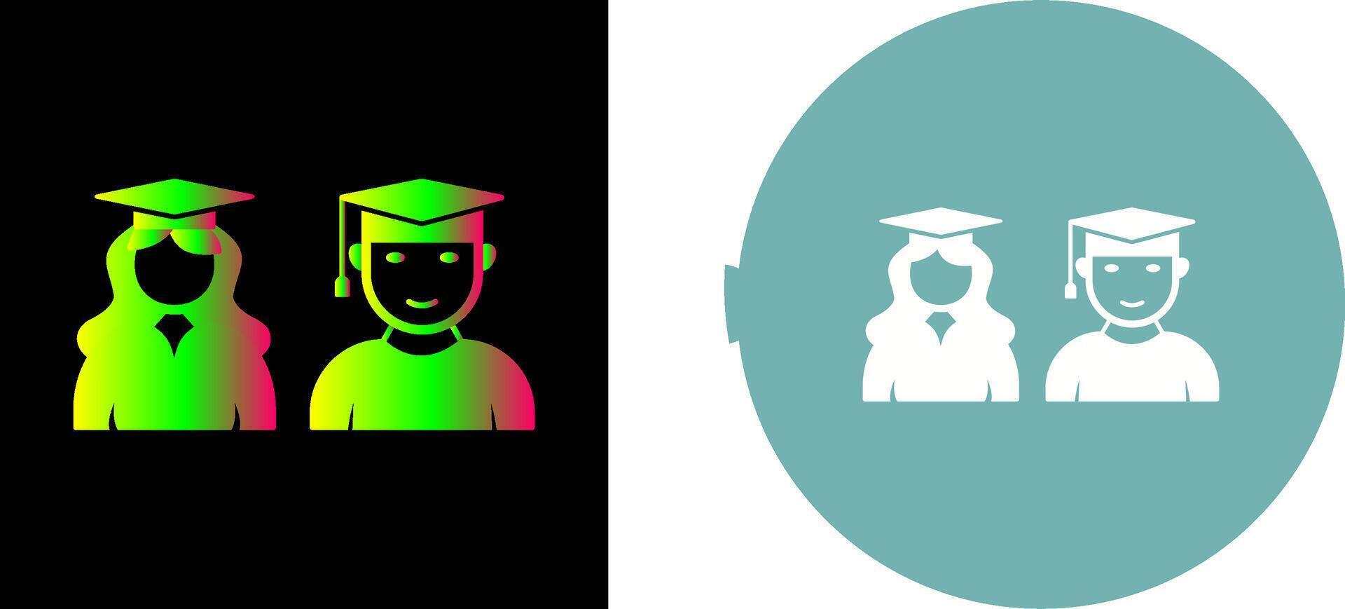 Unique Graduates Icon Design vector