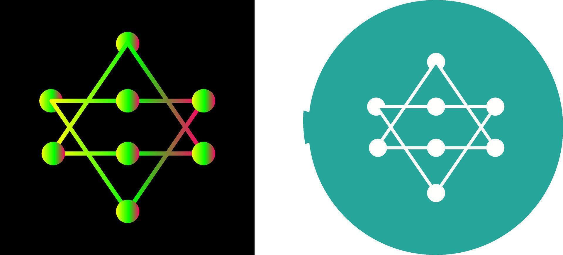 Unique Networks Icon Design vector